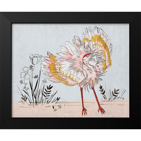 The Ballerina I Black Modern Wood Framed Art Print by Wang, Melissa