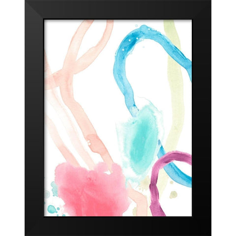 Serpentine Rainbow I Black Modern Wood Framed Art Print by Vess, June Erica