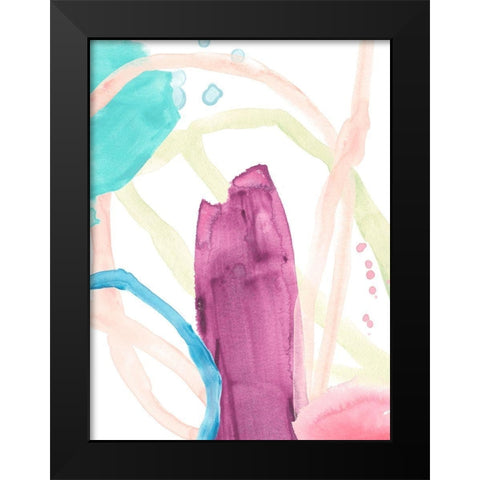 Serpentine Rainbow II Black Modern Wood Framed Art Print by Vess, June Erica