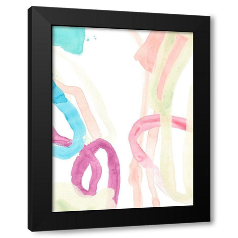 Serpentine Rainbow IV Black Modern Wood Framed Art Print by Vess, June Erica