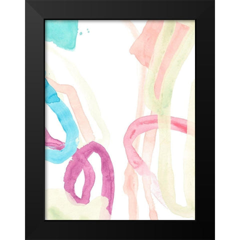 Serpentine Rainbow IV Black Modern Wood Framed Art Print by Vess, June Erica