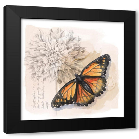 Shadow Box Butterfly I Black Modern Wood Framed Art Print with Double Matting by Popp, Grace