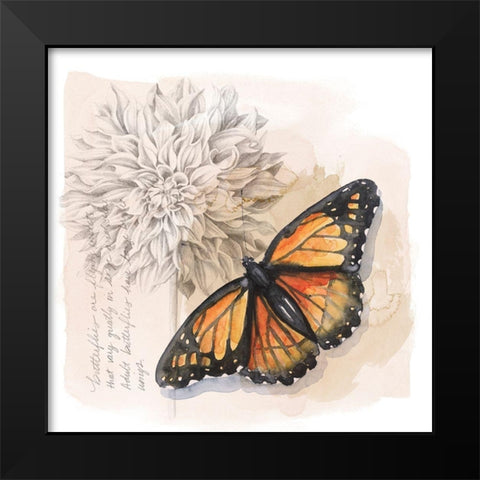 Shadow Box Butterfly I Black Modern Wood Framed Art Print by Popp, Grace