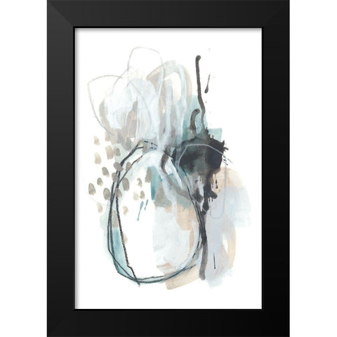 Force Reaction II Black Modern Wood Framed Art Print by Vess, June Erica