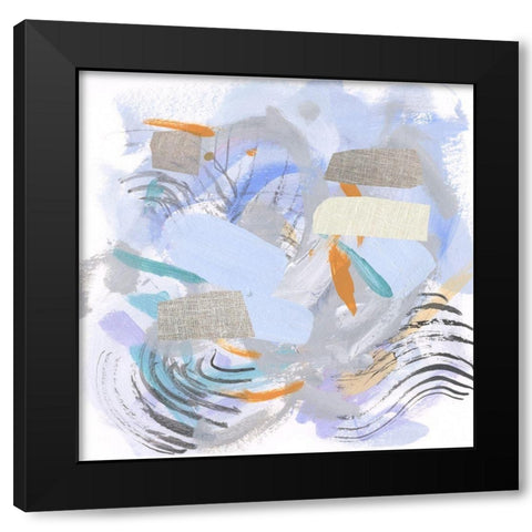 Glacier I Black Modern Wood Framed Art Print with Double Matting by Wang, Melissa