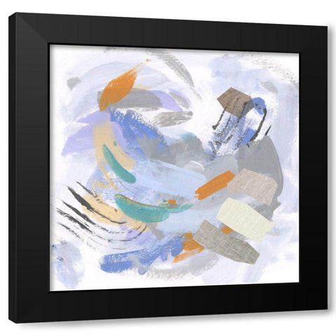 Glacier II Black Modern Wood Framed Art Print with Double Matting by Wang, Melissa