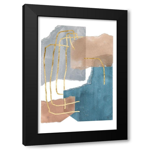 Matter Dissolving II Black Modern Wood Framed Art Print with Double Matting by Wang, Melissa