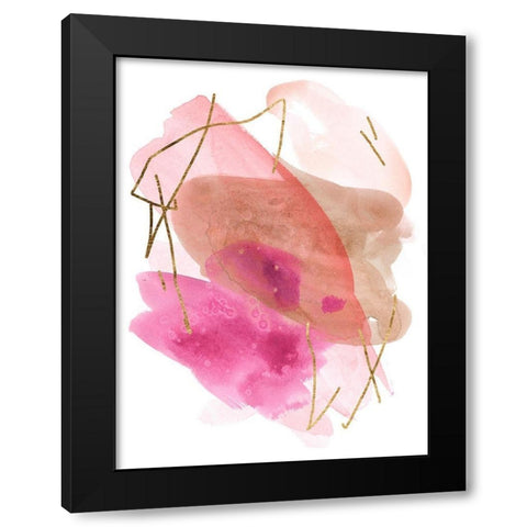 Rose Edge I Black Modern Wood Framed Art Print by Wang, Melissa