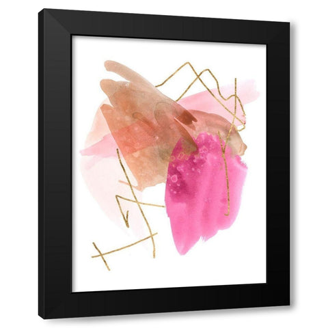 Rose Edge II Black Modern Wood Framed Art Print with Double Matting by Wang, Melissa