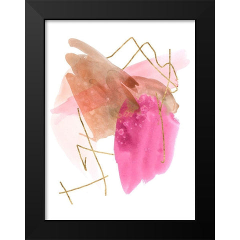 Rose Edge II Black Modern Wood Framed Art Print by Wang, Melissa