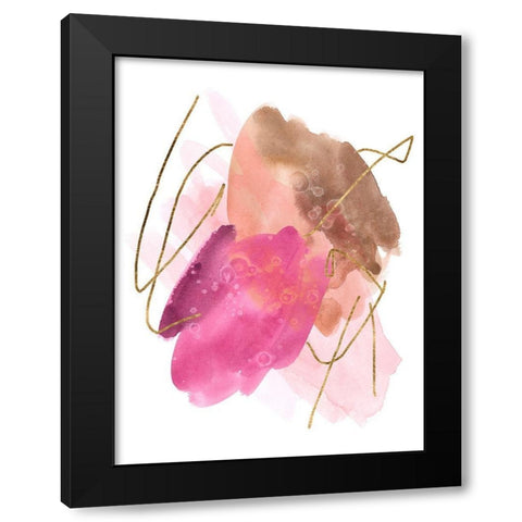 Rose Edge III Black Modern Wood Framed Art Print by Wang, Melissa