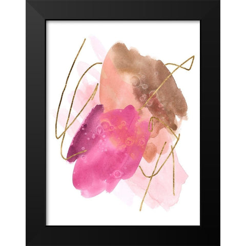 Rose Edge III Black Modern Wood Framed Art Print by Wang, Melissa