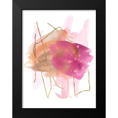 Rose Edge IV Black Modern Wood Framed Art Print by Wang, Melissa