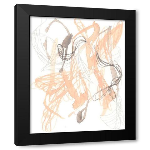 Petal Matrix II Black Modern Wood Framed Art Print with Double Matting by Goldberger, Jennifer
