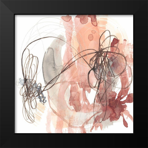 Linear Connection I Black Modern Wood Framed Art Print by Goldberger, Jennifer