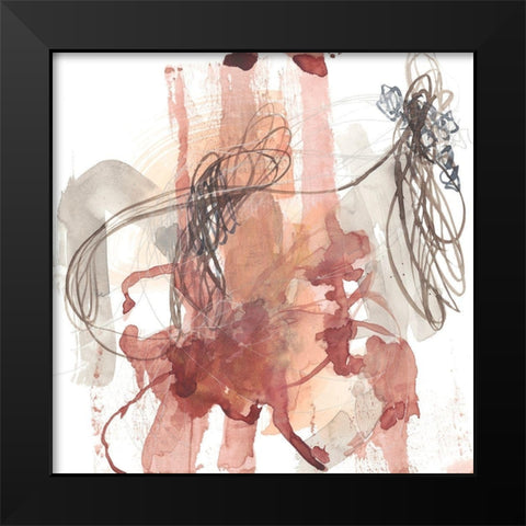 Linear Connection II Black Modern Wood Framed Art Print by Goldberger, Jennifer