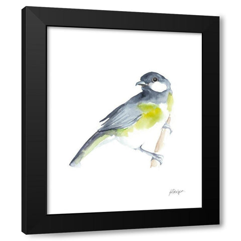 Watercolor Songbirds II Black Modern Wood Framed Art Print by Harper, Ethan