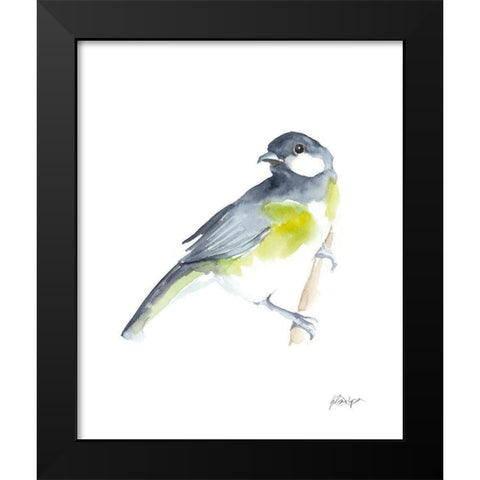 Watercolor Songbirds II Black Modern Wood Framed Art Print by Harper, Ethan