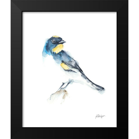 Watercolor Songbirds III Black Modern Wood Framed Art Print by Harper, Ethan
