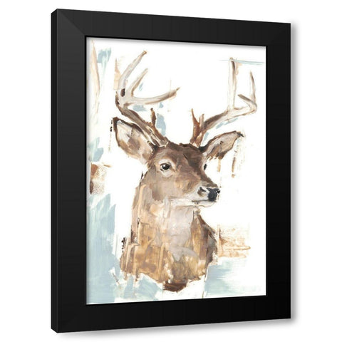 Modern Deer Mount I Black Modern Wood Framed Art Print with Double Matting by Harper, Ethan