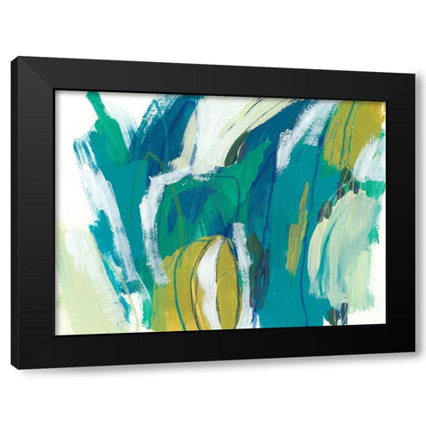 Rainforest Rhythm I Black Modern Wood Framed Art Print by Vess, June Erica