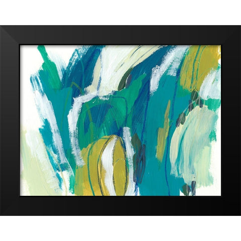 Rainforest Rhythm I Black Modern Wood Framed Art Print by Vess, June Erica