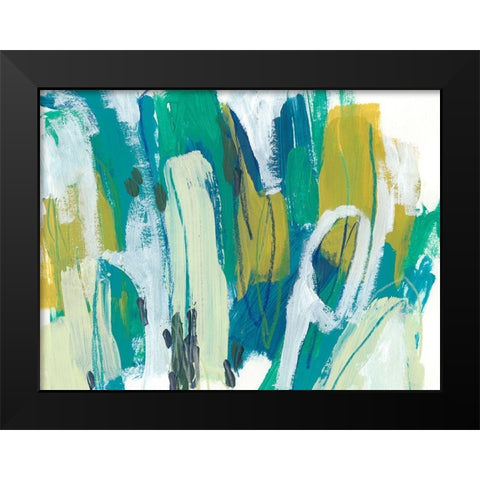 Rainforest Rhythm II Black Modern Wood Framed Art Print by Vess, June Erica