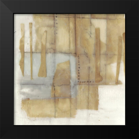 Paper Stitches I Black Modern Wood Framed Art Print by Goldberger, Jennifer