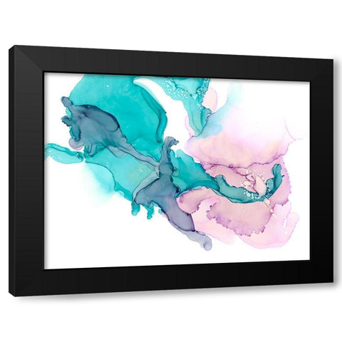 Peaceful Melody I Black Modern Wood Framed Art Print with Double Matting by Moore, Regina