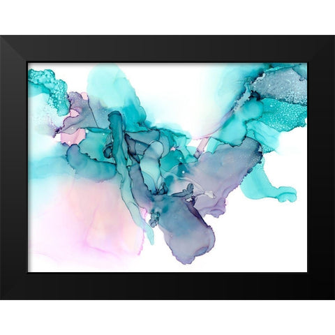Peaceful Melody II Black Modern Wood Framed Art Print by Moore, Regina