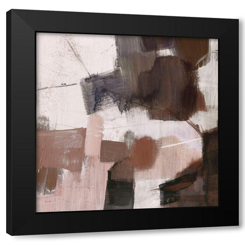 Melange II Black Modern Wood Framed Art Print with Double Matting by Borges, Victoria