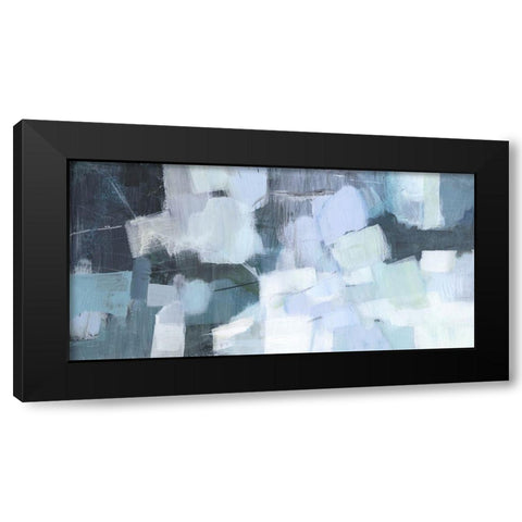 Blue Deluge I Black Modern Wood Framed Art Print by Borges, Victoria