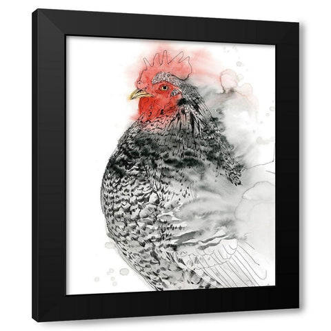 Plymouth Rooster I Black Modern Wood Framed Art Print by Popp, Grace