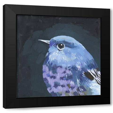 Vivid Bird I Black Modern Wood Framed Art Print with Double Matting by Wang, Melissa