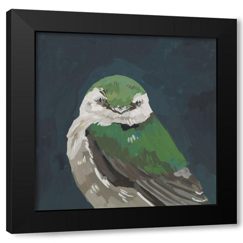 Vivid Bird III Black Modern Wood Framed Art Print with Double Matting by Wang, Melissa