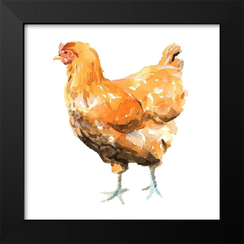 Wild Chicken II Black Modern Wood Framed Art Print by Scarvey, Emma