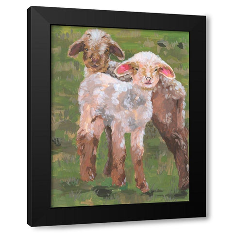 In the Meadow II Black Modern Wood Framed Art Print with Double Matting by Wang, Melissa