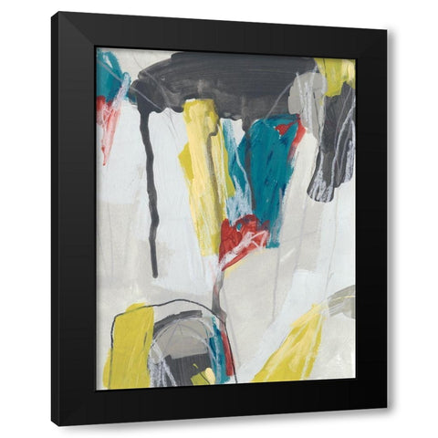 Mix and Mingle II Black Modern Wood Framed Art Print by Vess, June Erica