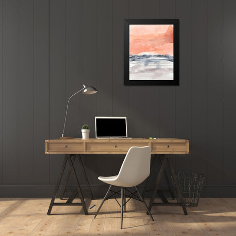 Coral Sky I Black Modern Wood Framed Art Print by Goldberger, Jennifer
