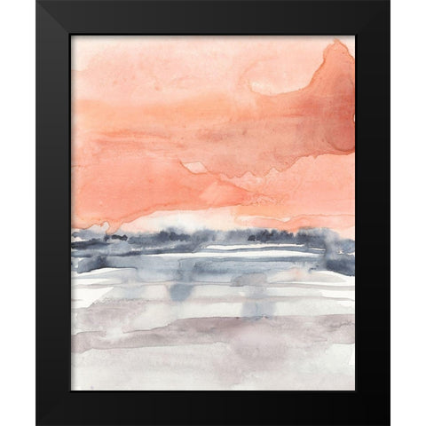 Coral Sky I Black Modern Wood Framed Art Print by Goldberger, Jennifer