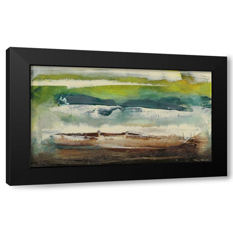 Tangent I Black Modern Wood Framed Art Print by Gordon, Sharon