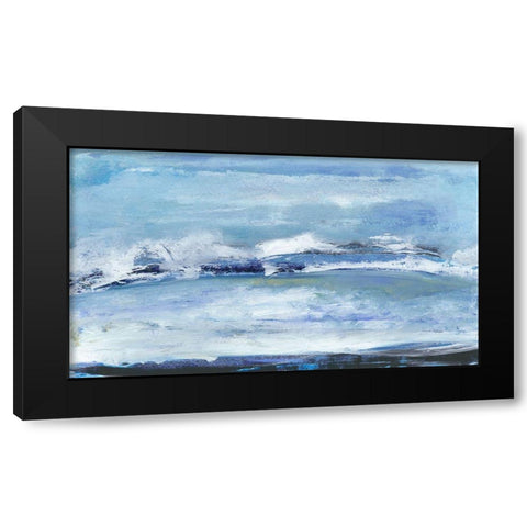 Tangent V Black Modern Wood Framed Art Print by Gordon, Sharon