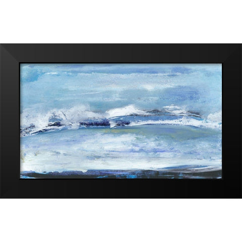 Tangent V Black Modern Wood Framed Art Print by Gordon, Sharon