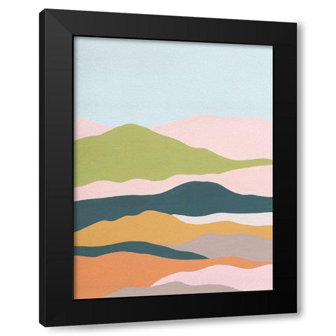 Cloud Layers I Black Modern Wood Framed Art Print with Double Matting by Wang, Melissa