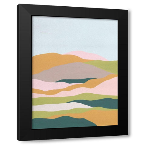 Cloud Layers II Black Modern Wood Framed Art Print with Double Matting by Wang, Melissa