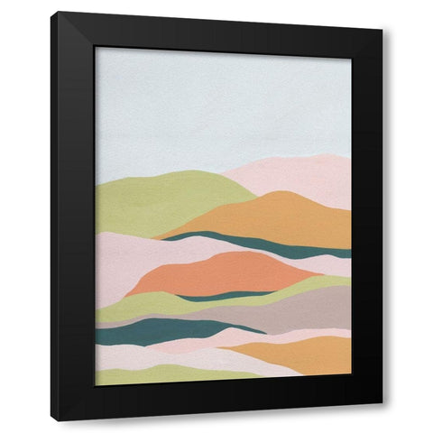 Cloud Layers III Black Modern Wood Framed Art Print with Double Matting by Wang, Melissa