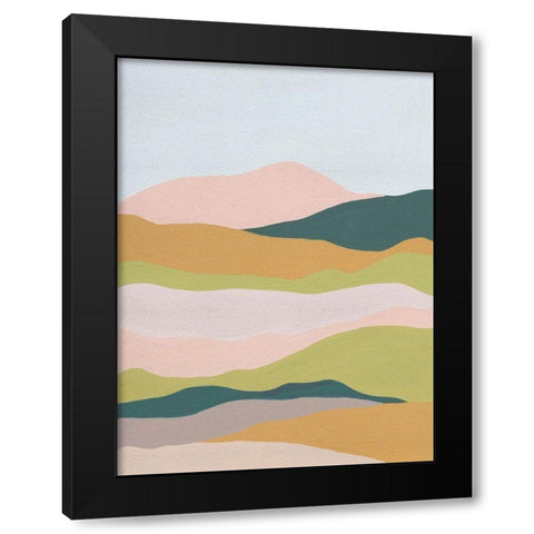 Cloud Layers IV Black Modern Wood Framed Art Print with Double Matting by Wang, Melissa