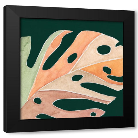 Palm Grove I Black Modern Wood Framed Art Print with Double Matting by Wang, Melissa