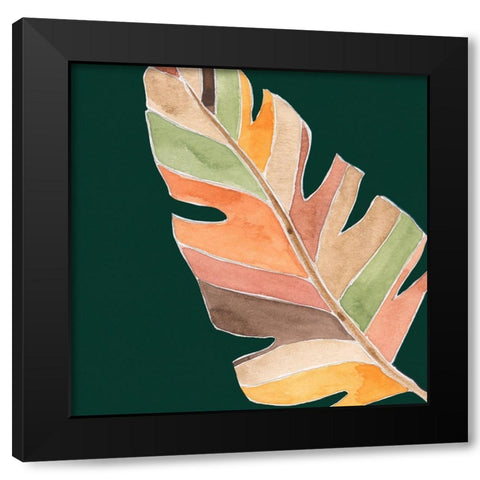 Palm Grove II Black Modern Wood Framed Art Print with Double Matting by Wang, Melissa