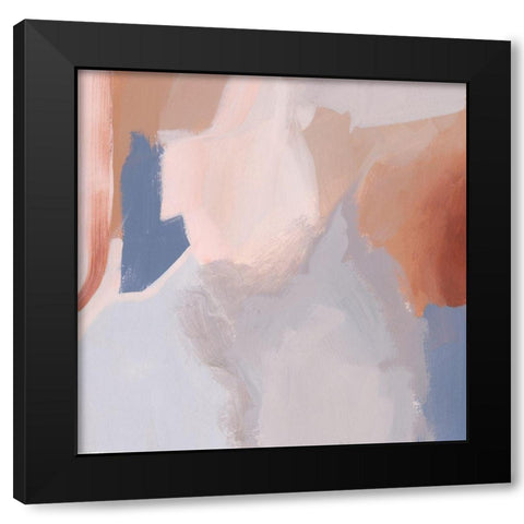 Clay Blush I Black Modern Wood Framed Art Print with Double Matting by Popp, Grace